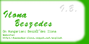 ilona beszedes business card